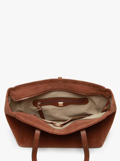 Schoudertas Altesse Suede Leder Etrier Bruin altesse suede EASU088M ander zicht 3