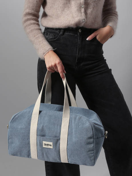Schoudertas Denim Katoen Hindbag Blauw denim DE ander zicht 1