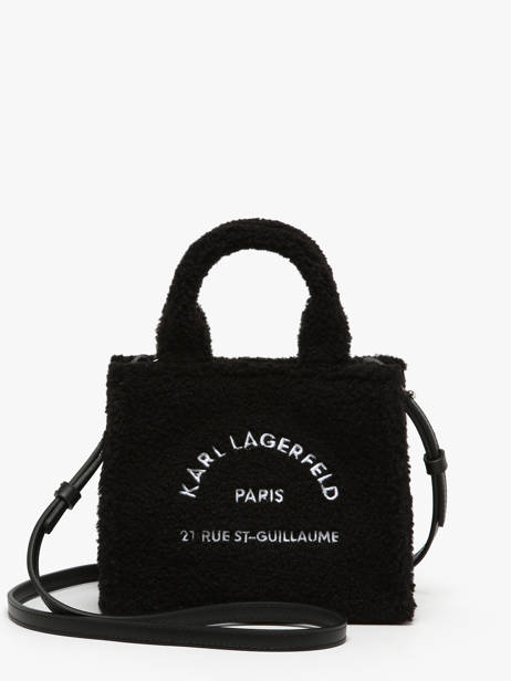 Cross Body Tas Rue St Guillaume Shearling Karl lagerfeld Zwart rsg A4W50016