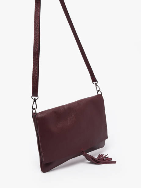 Cross Body Tas Caviar Leder Milano Rood caviar CA21062 ander zicht 2