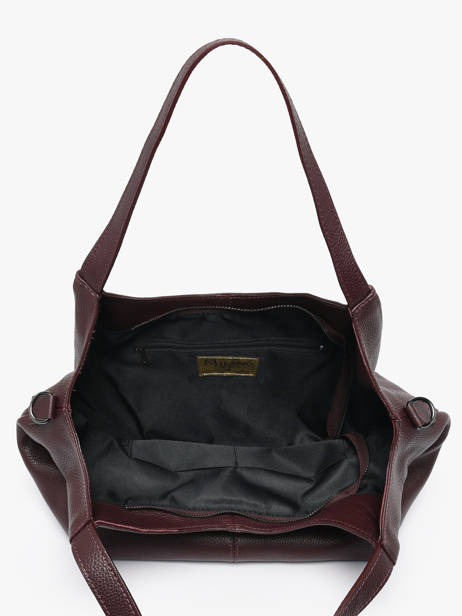 Schoudertas Caviar Leder Milano Rood caviar CA25061 ander zicht 2