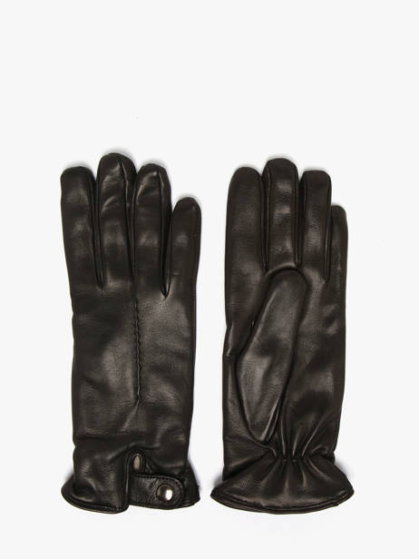 Dameshandschoenen Leder Met Wollen Voering Omega Zwart women gloves L