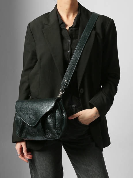 Cross Body Tas Suzon M Minuit Leder Paul marius Groen minuit SUZOMMIN ander zicht 1