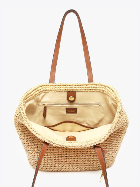 Schoudertas Lainey Raffia En Leder Lauren ralph lauren Beige lainey 31982179 ander zicht 3