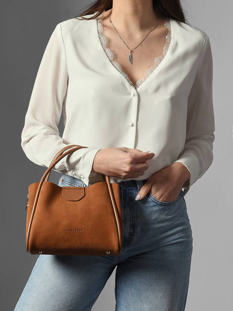 Handtas Suede Ida Leder Lancaster Bruin suede ida 100 ander zicht 1