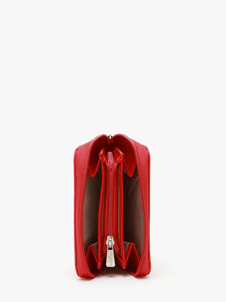 Portemonnee/kaarthouder Confort Leder Hexagona Rood confort 463042 ander zicht 1