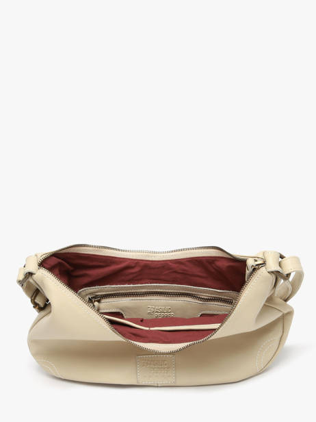 Cross Body Tas Seam Leder Basilic pepper Beige seam BSEA03 ander zicht 3