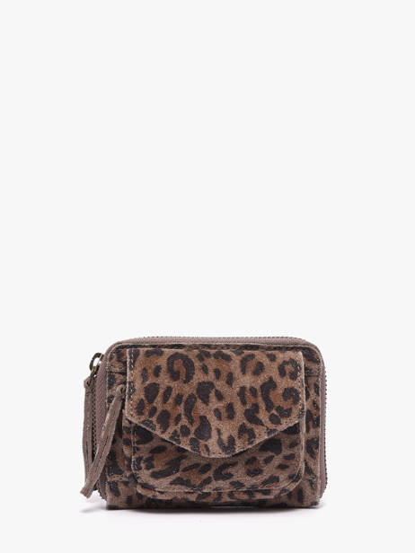 Portemonnee Naina Leder Pieces Beige naina 17117178