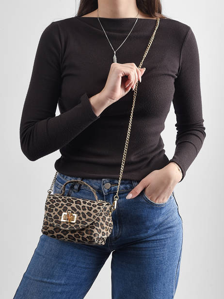 Cross Body Tas Velvet Leopardo Leder Milano Veelkleurig velvet leopardo VL24117 ander zicht 1