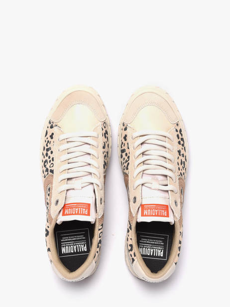 Sneakers Uit Leder Palladium Beige women 94663243 ander zicht 3