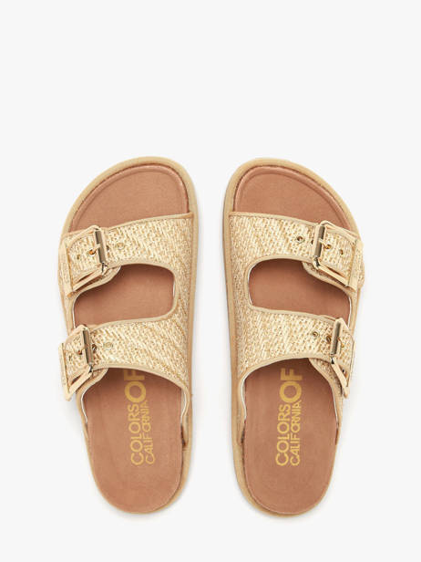 Sandalen Colors of california Goud women CBIOW600 ander zicht 3