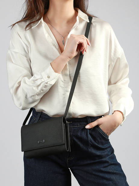 Cross Body Tas Thelma Leder Nathan baume Zwart n city 12 ander zicht 1