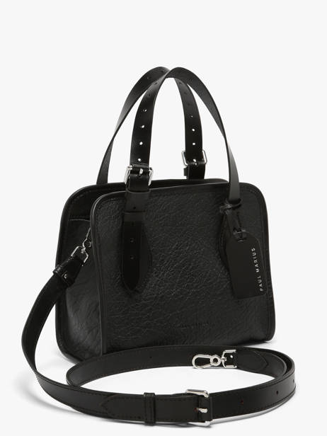 Handtas Vintage Leder Paul marius Zwart vintage S ander zicht 2