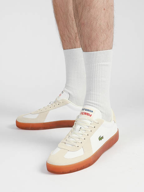Sneakers Uit Leder Lacoste Beige men 1SMA0077 ander zicht 1