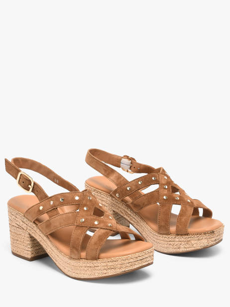 Sandalen Met Hak Uit Leder Aliwell Bruin women A126024 ander zicht 1