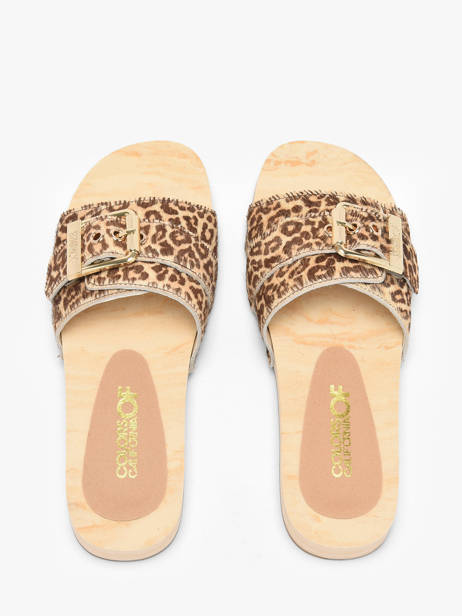 Slippers Uit Leder Colors of california Bruin women HCBAYL06 ander zicht 2