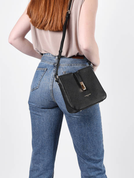 Cross Body Tas Milano Leder Lancaster Zwart milano horizon sophie 47 ander zicht 1